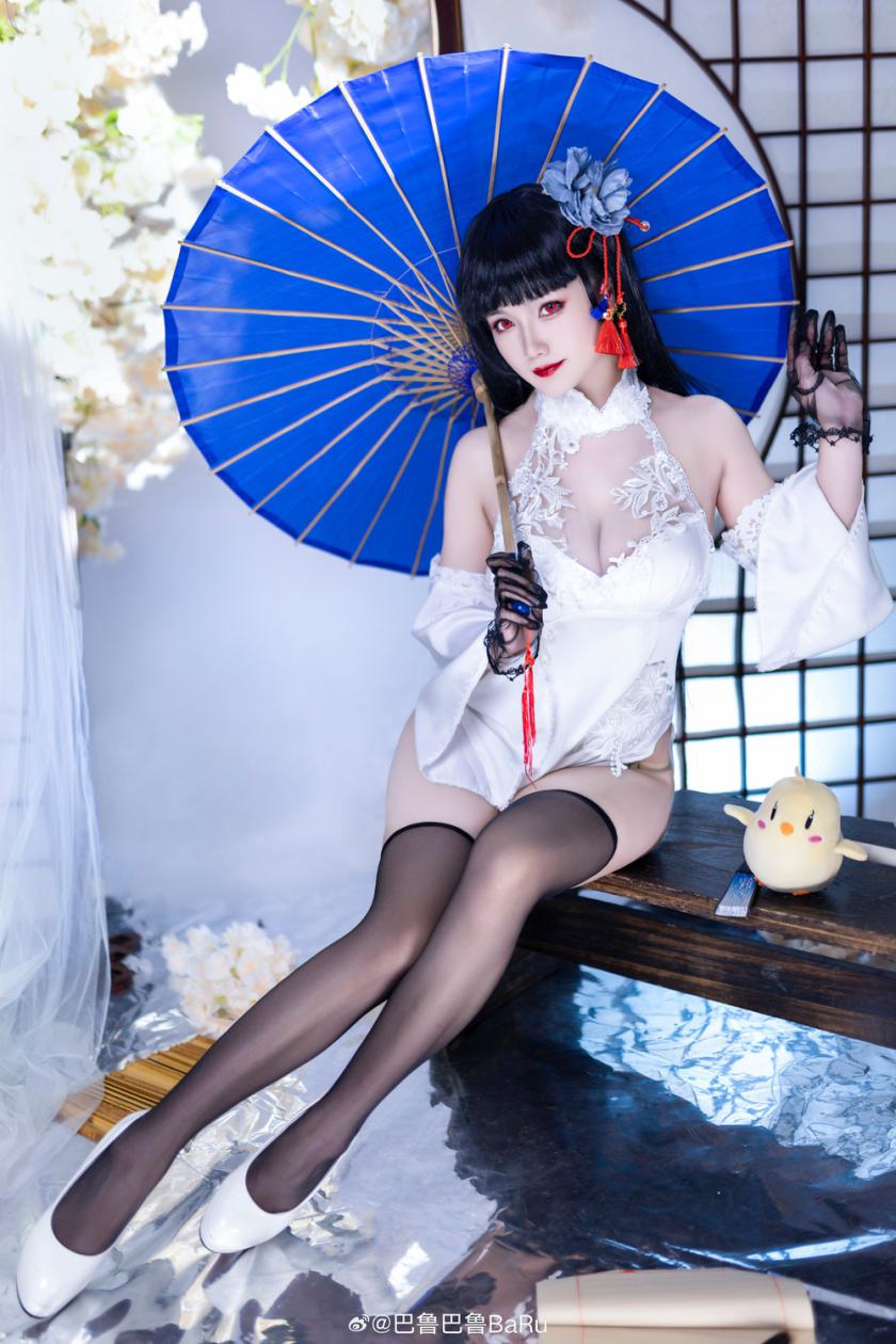 碧蓝航线逸仙·改cos，书卷秀气的黑丝大姐姐 Cn巴鲁巴鲁BaRu - 第4张