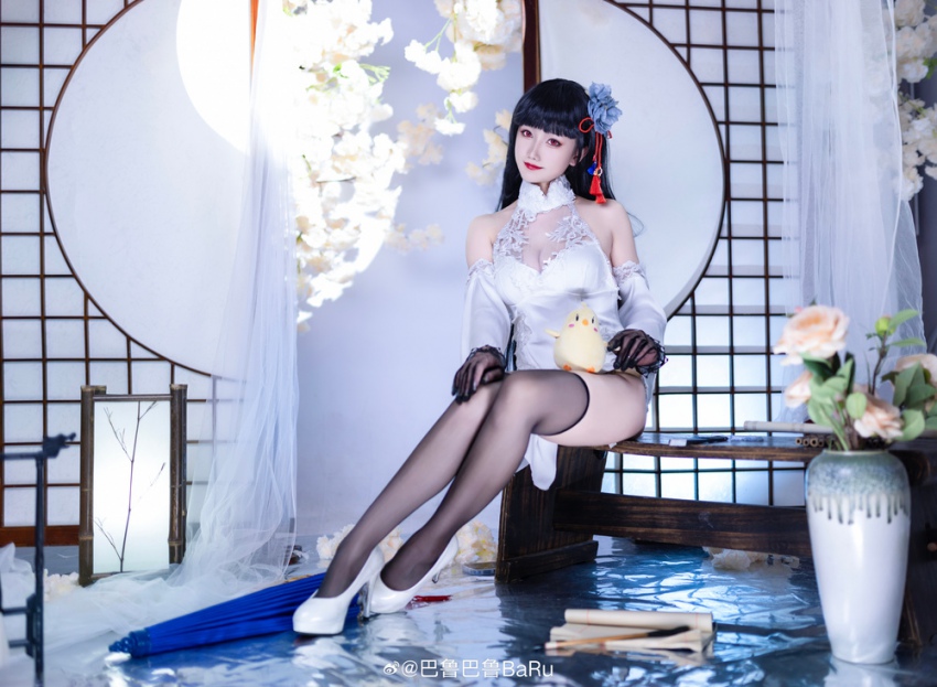 碧蓝航线逸仙·改cos，书卷秀气的黑丝大姐姐 Cn巴鲁巴鲁BaRu - 第6张