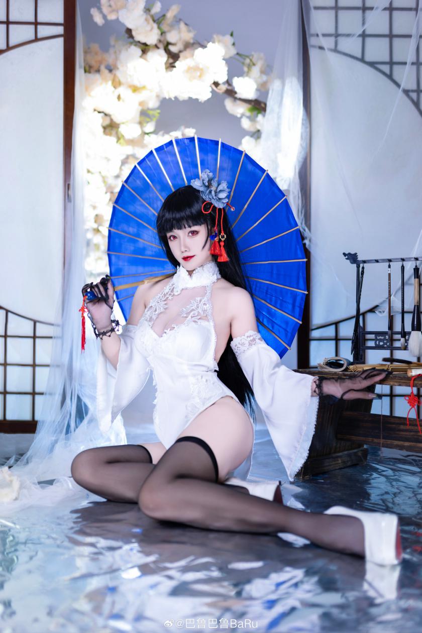 碧蓝航线逸仙·改cos，书卷秀气的黑丝大姐姐 Cn巴鲁巴鲁BaRu - 第1张