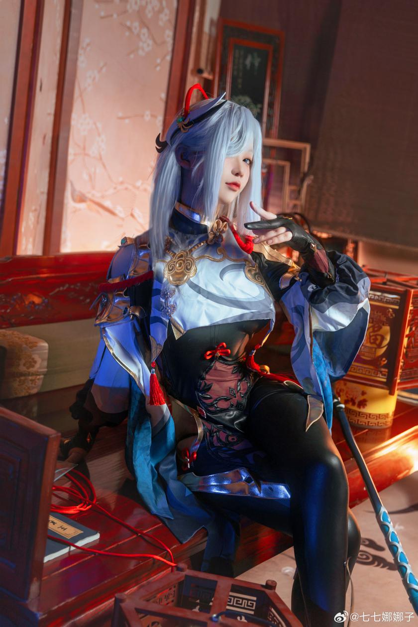 原神申鹤同人cos，南半球小姨，爱了！Cn七七娜娜子 - 第9张