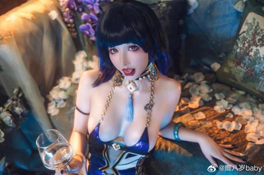 「原神夜兰COS」极具性感诱惑!要和夜兰来一杯吗?Cn鹿八岁baby - 第8张