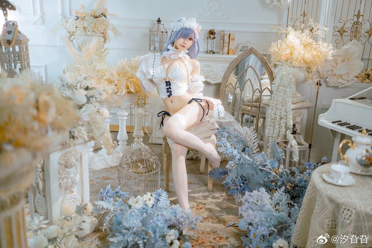 COSPLAY鉴赏|长发花嫁蕾姆COS，被美貌吸引了！Cn汐旮旮 - 第1张