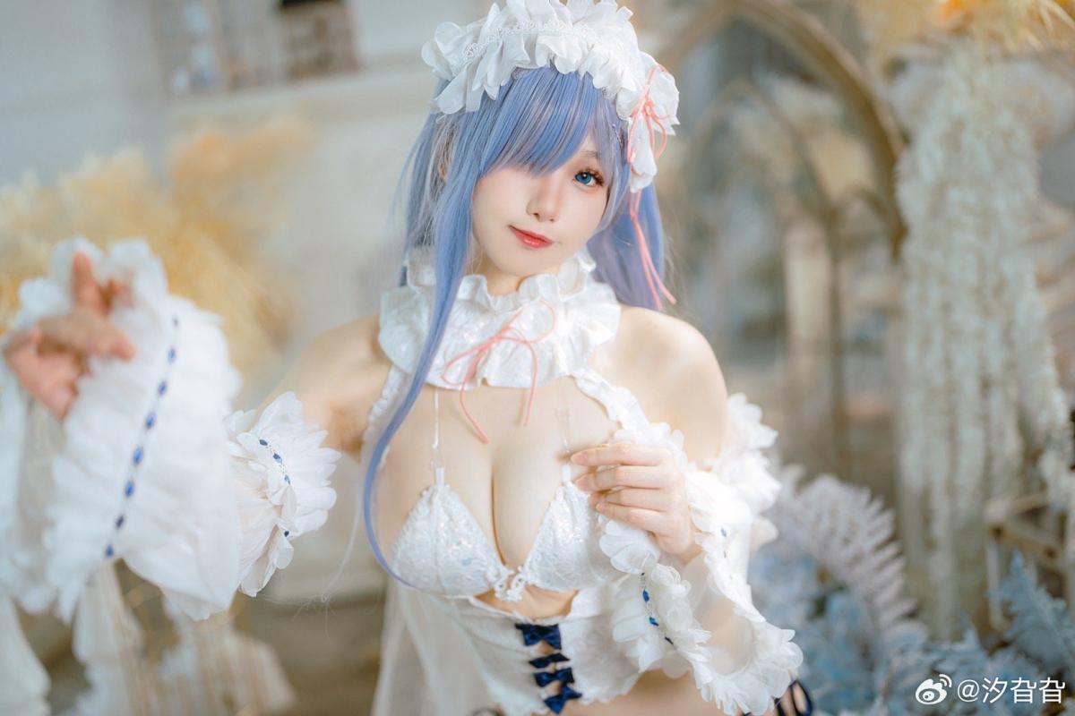 COSPLAY鉴赏|长发花嫁蕾姆COS，被美貌吸引了！Cn汐旮旮 - 第12张