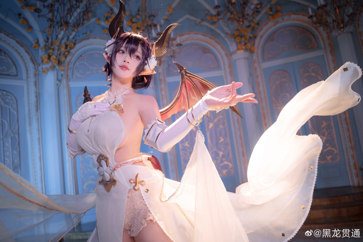【COSPALY】碧蓝幻想花嫁龙姬古蕾雅COS,好美的侧乳曲线!CN黑龙贯通 - 第8张