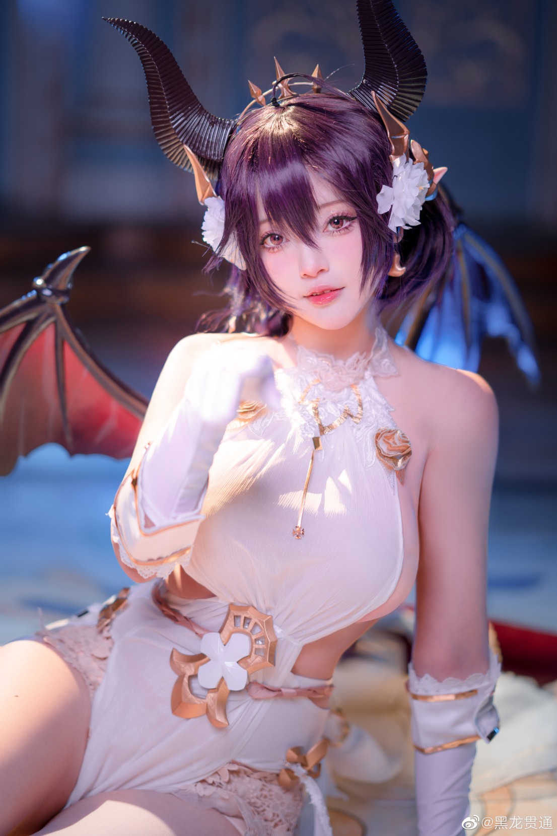 【COSPALY】碧蓝幻想花嫁龙姬古蕾雅COS,好美的侧乳曲线!CN黑龙贯通 - 第1张