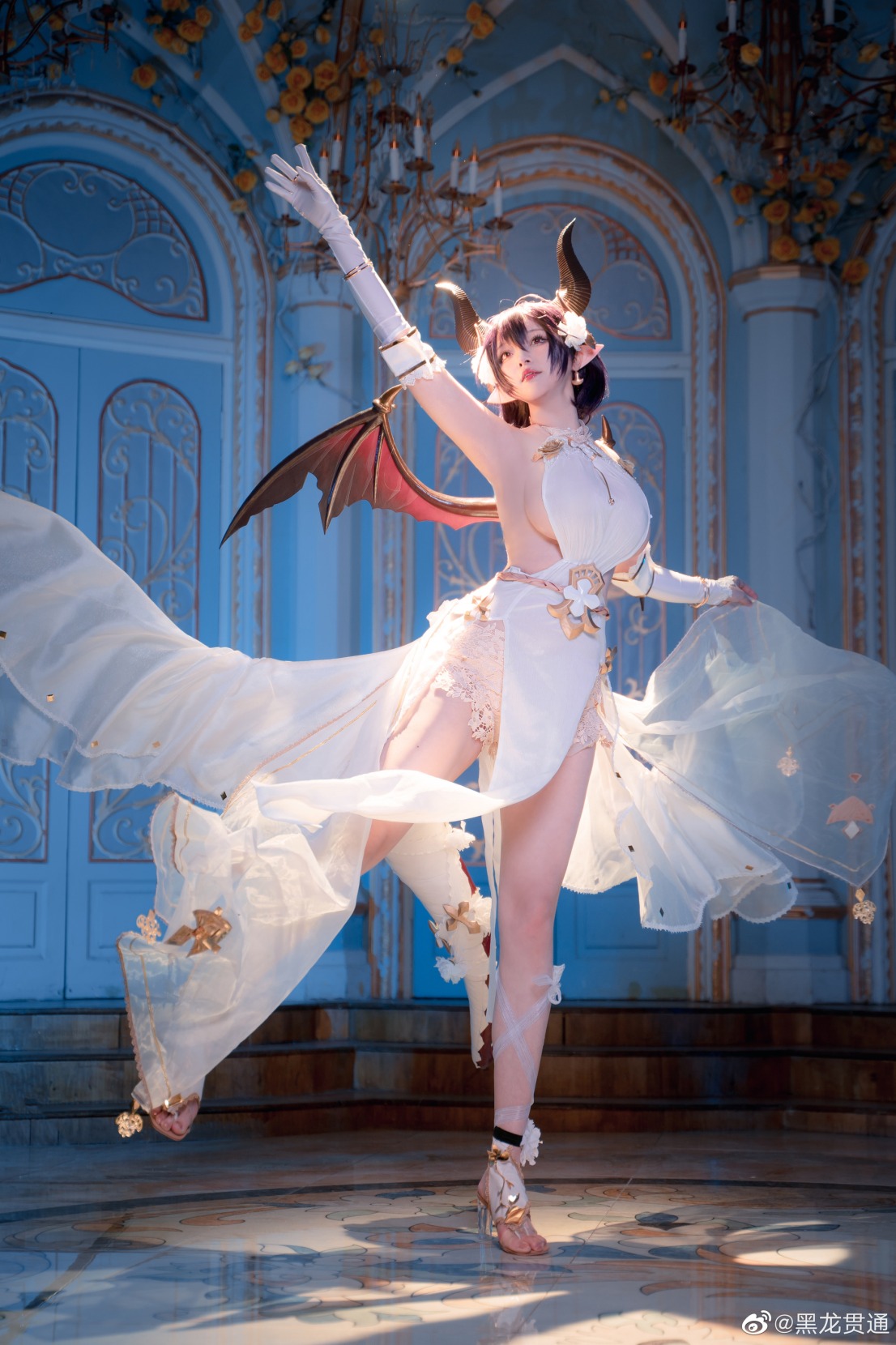 【COSPALY】碧蓝幻想花嫁龙姬古蕾雅COS,好美的侧乳曲线!CN黑龙贯通 - 第10张