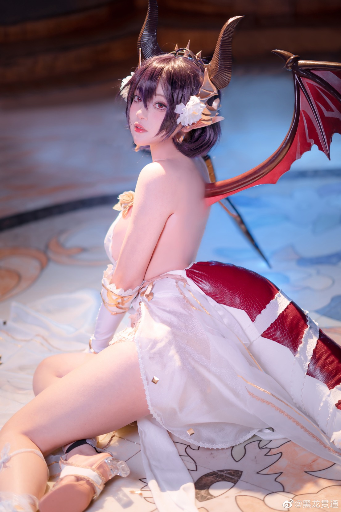 【COSPALY】碧蓝幻想花嫁龙姬古蕾雅COS,好美的侧乳曲线!CN黑龙贯通 - 第12张