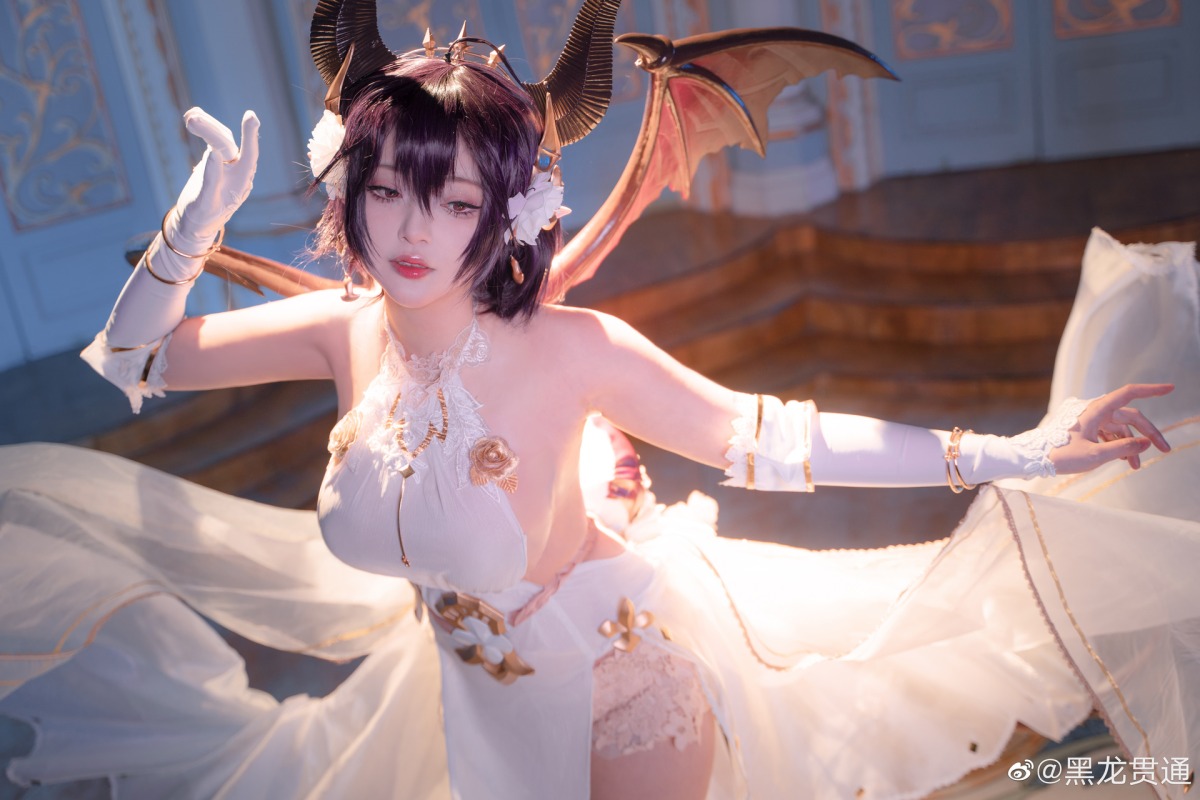 【COSPALY】碧蓝幻想花嫁龙姬古蕾雅COS,好美的侧乳曲线!CN黑龙贯通 - 第9张
