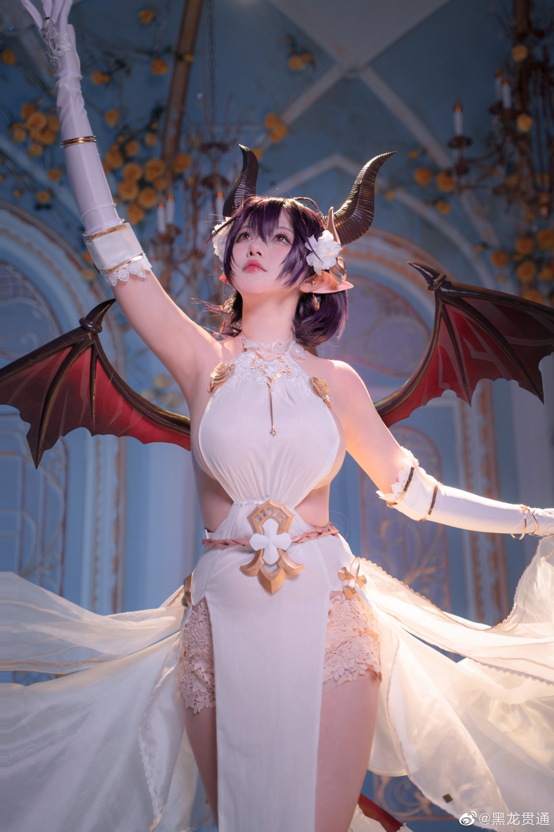 【COSPALY】碧蓝幻想花嫁龙姬古蕾雅COS,好美的侧乳曲线!CN黑龙贯通 - 第4张