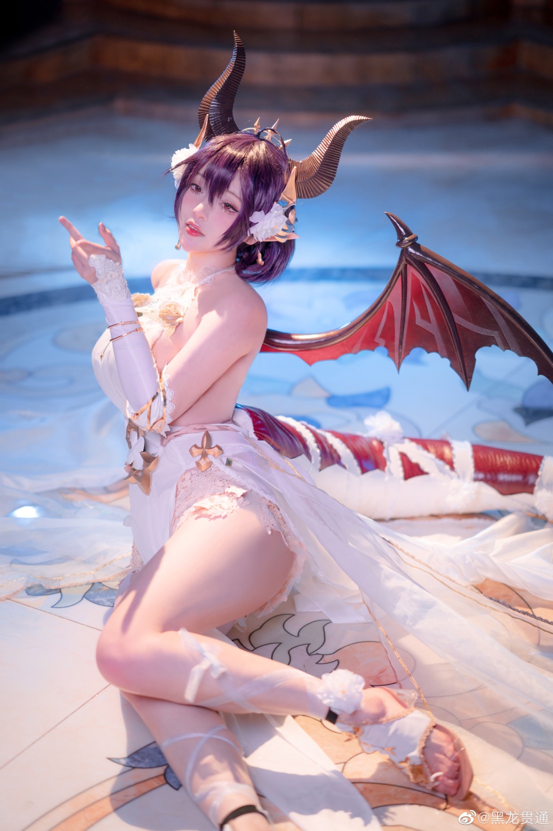 【COSPALY】碧蓝幻想花嫁龙姬古蕾雅COS,好美的侧乳曲线!CN黑龙贯通 - 第11张