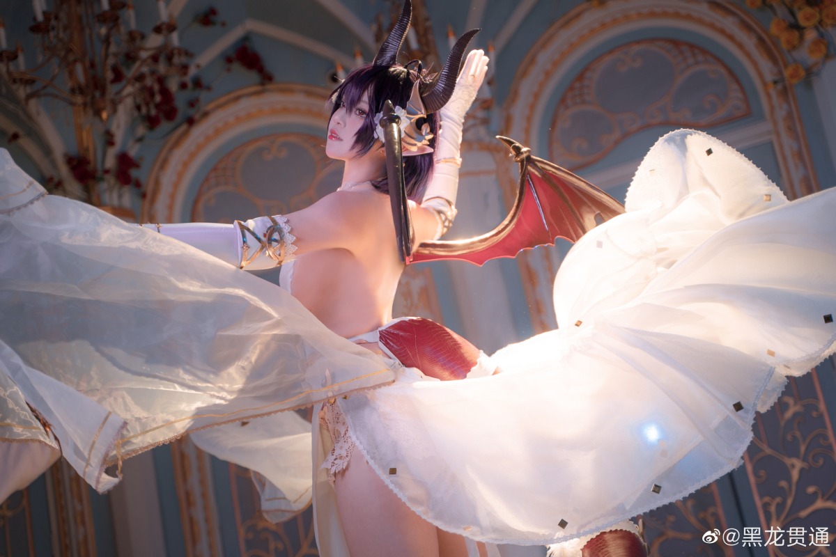【COSPALY】碧蓝幻想花嫁龙姬古蕾雅COS,好美的侧乳曲线!CN黑龙贯通 - 第2张