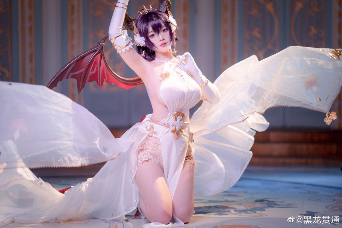 【COSPALY】碧蓝幻想花嫁龙姬古蕾雅COS,好美的侧乳曲线!CN黑龙贯通 - 第7张