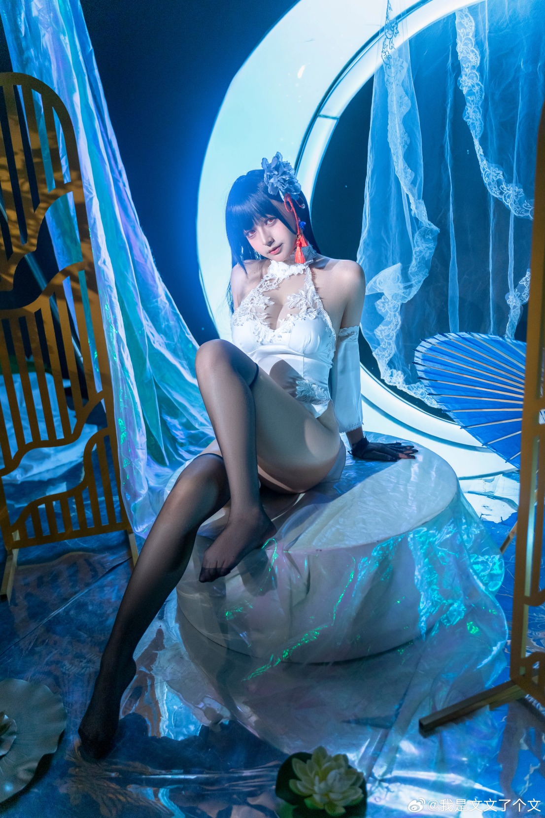 【COS正片】碧蓝航线逸仙COS,古风旗袍配黑丝~@我是文文了个文 - 第5张