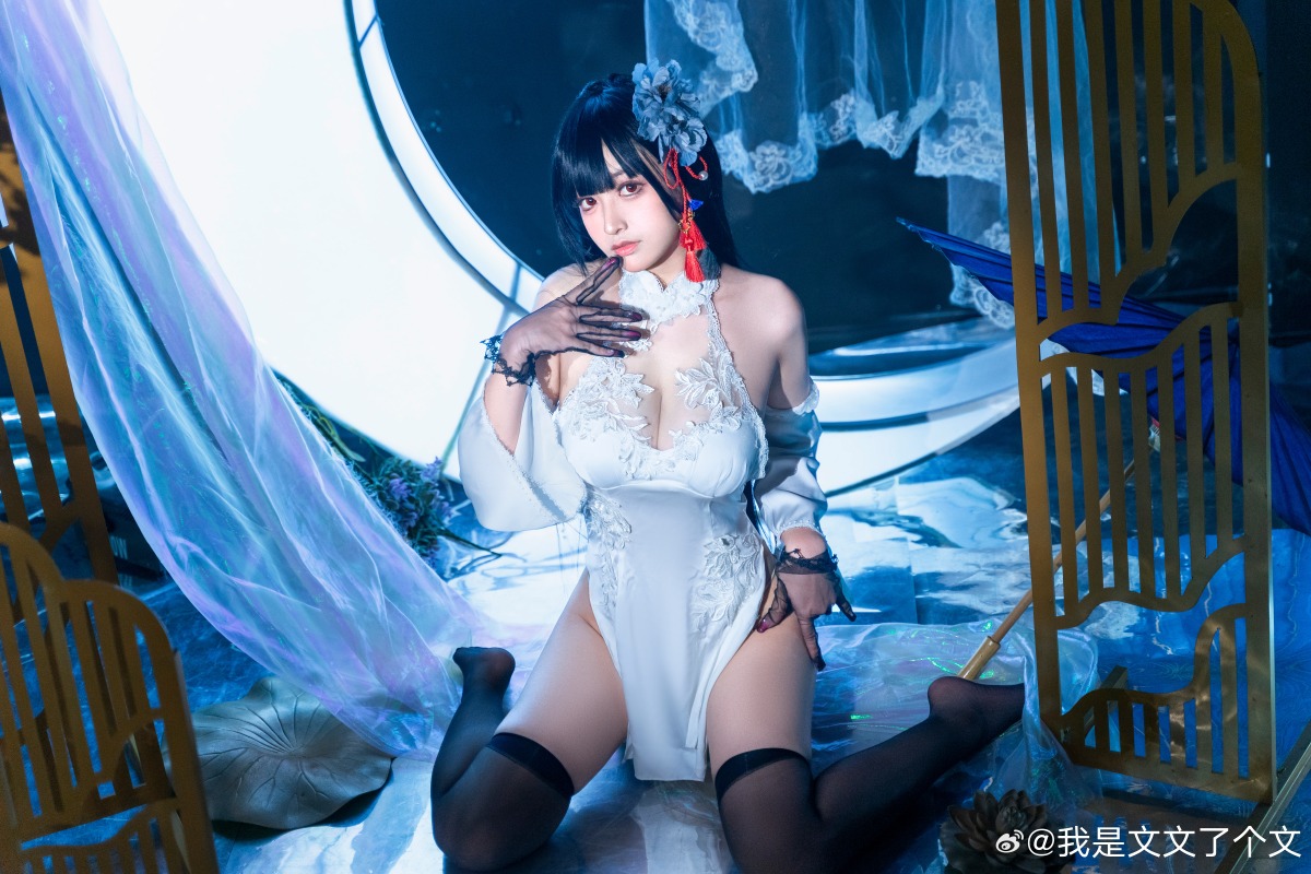【COS正片】碧蓝航线逸仙COS,古风旗袍配黑丝~@我是文文了个文 - 第7张
